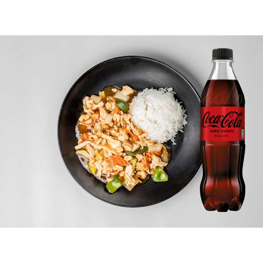 Kuřecí Kung Pao s rýží MENU