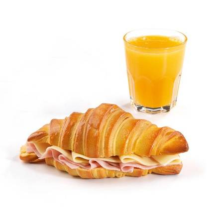 Menu Croissant Misto com Sumo de Laranja Natural