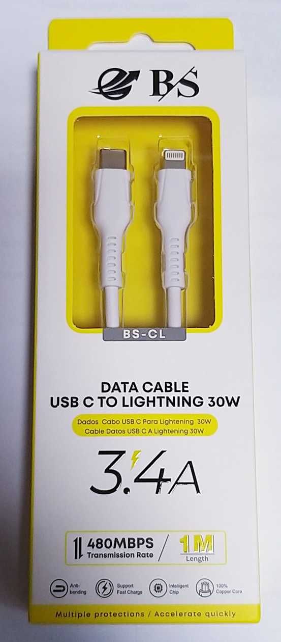USB Type-C to iPhone Lightning Cable (3.4A / 1M)