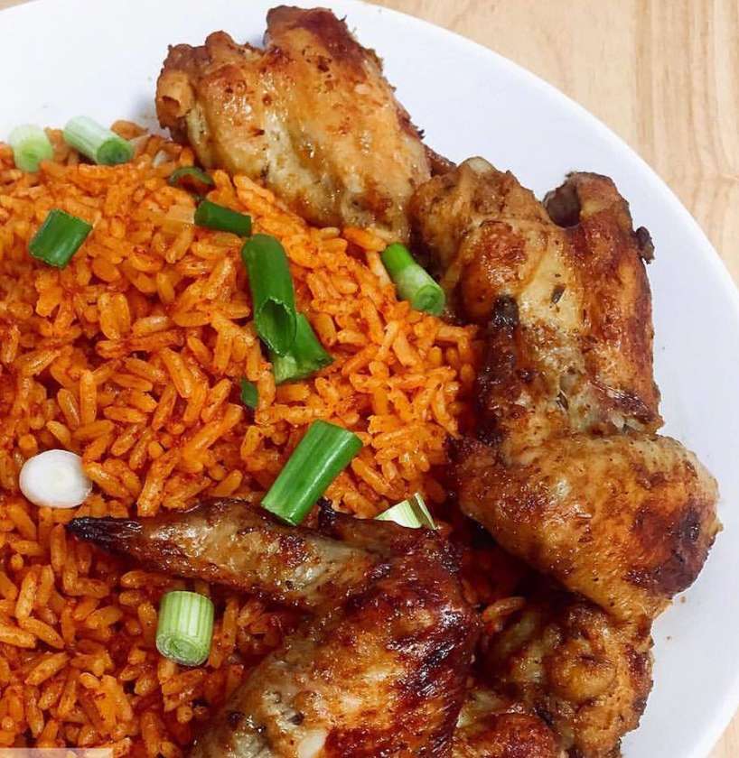 Jollof rice & Chicken wings