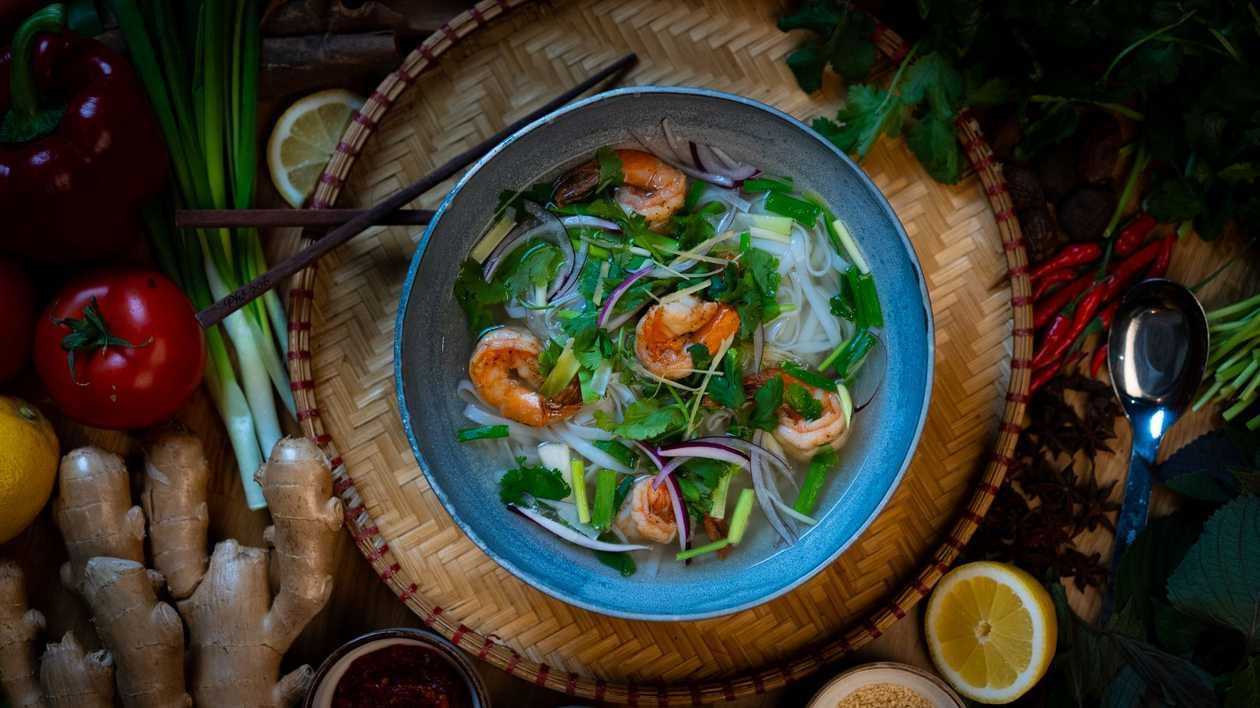 Pho Tom with Shrimp