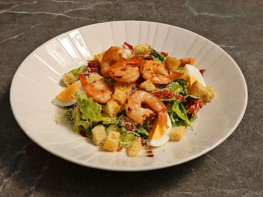 Caesar Salad with Shrimp