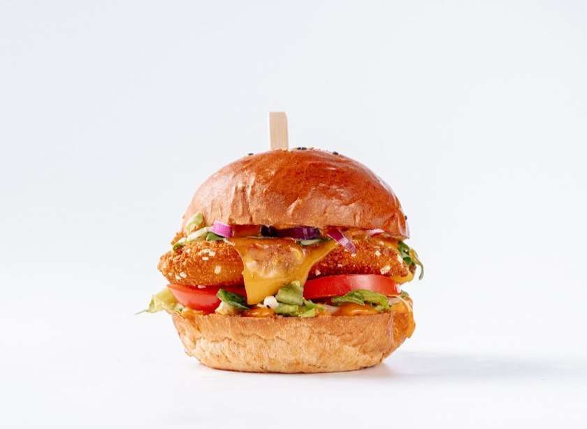Crispy cheese burger