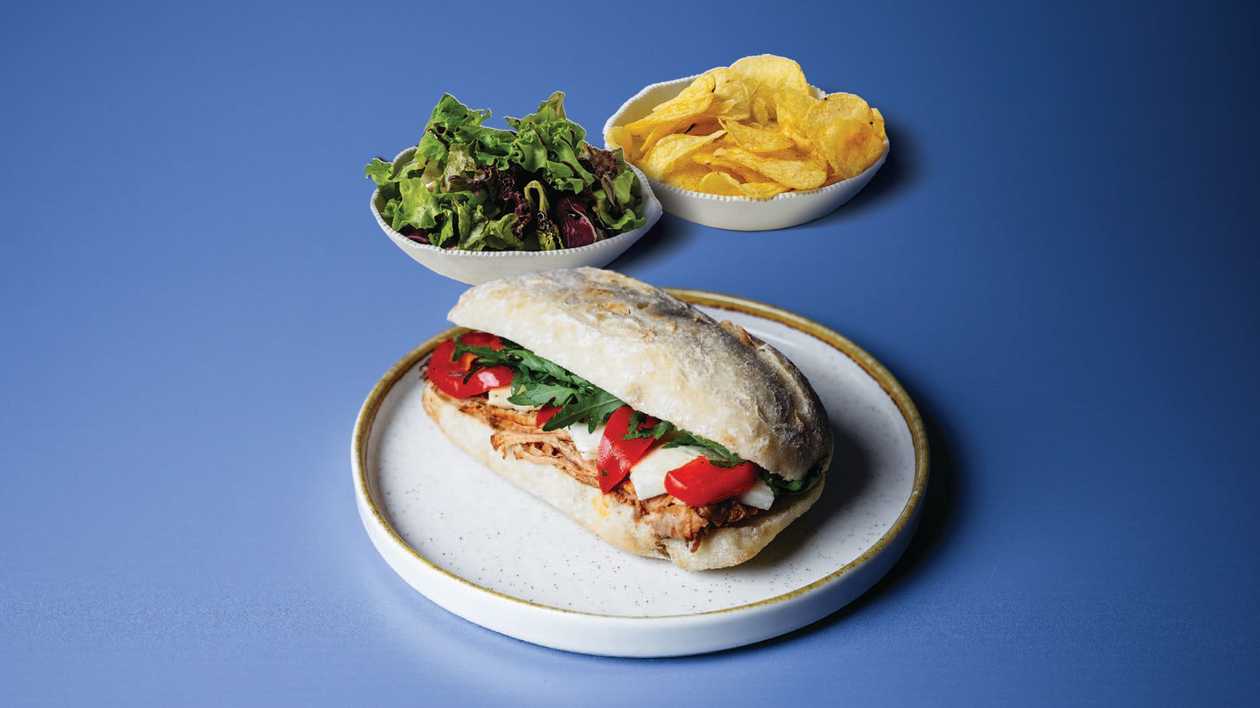 Pulled Pork & Halloumi Ciabatta