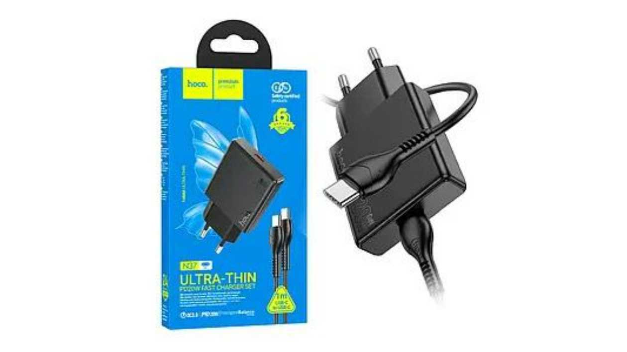 hoco N 37 adapter and USB cable 20 W type-c to type-c/25
