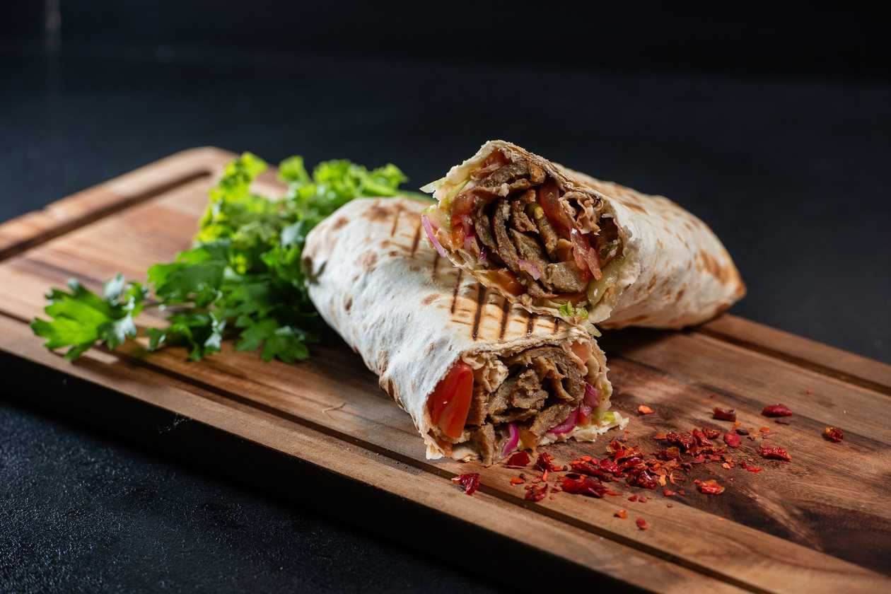 Kebab with baked beef (M)