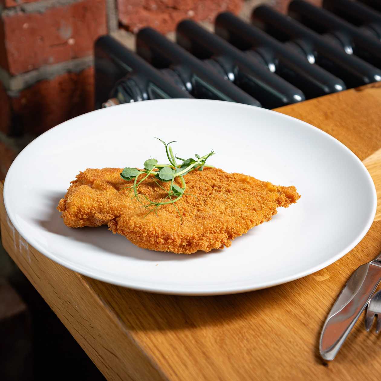 Smažený Kuřecí řízek + bramborová kaše