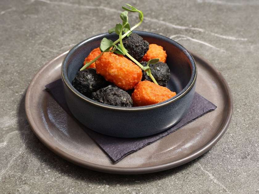 Fried Cheddar cheese cones with jalapeno