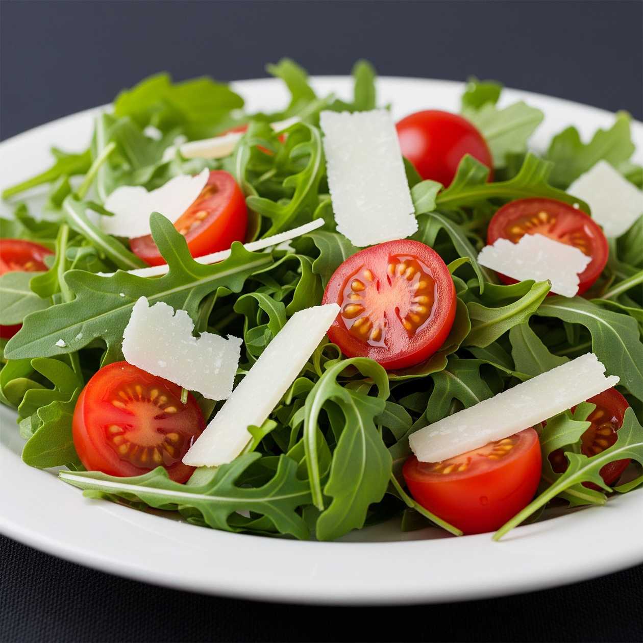 Insalata rucola e pomodorini e grana
