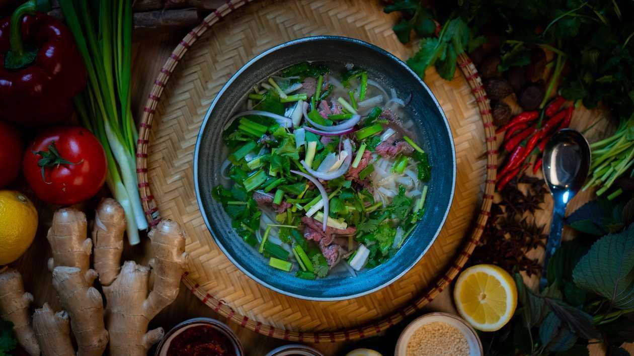 Pho Bo Chay with Dried Tofu