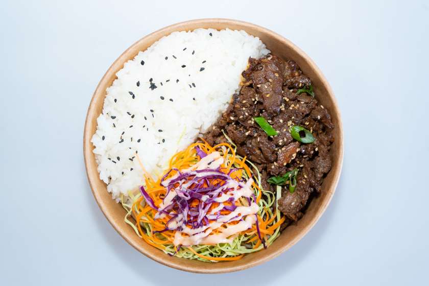 Beef Bulgogi With Rice and Salad