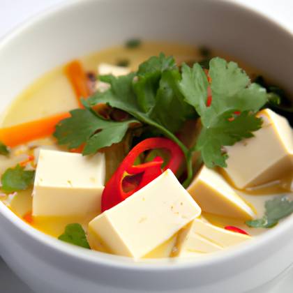 Thajská tofu polevka