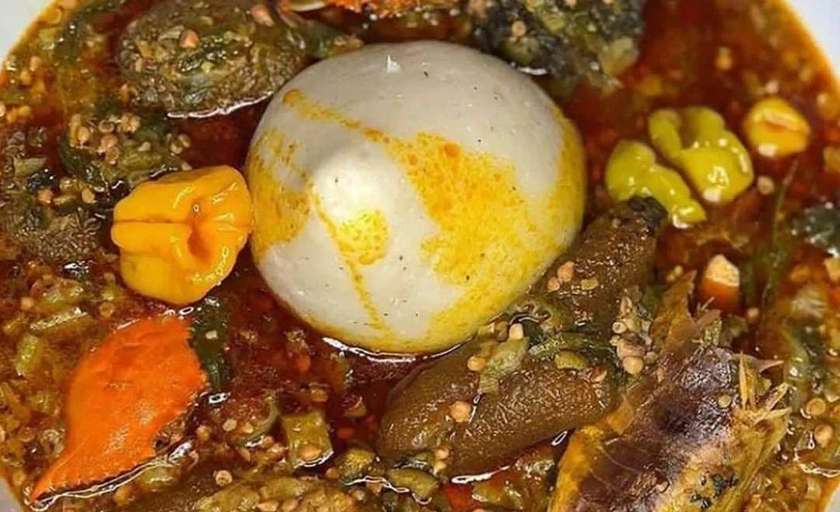 Banku with soup