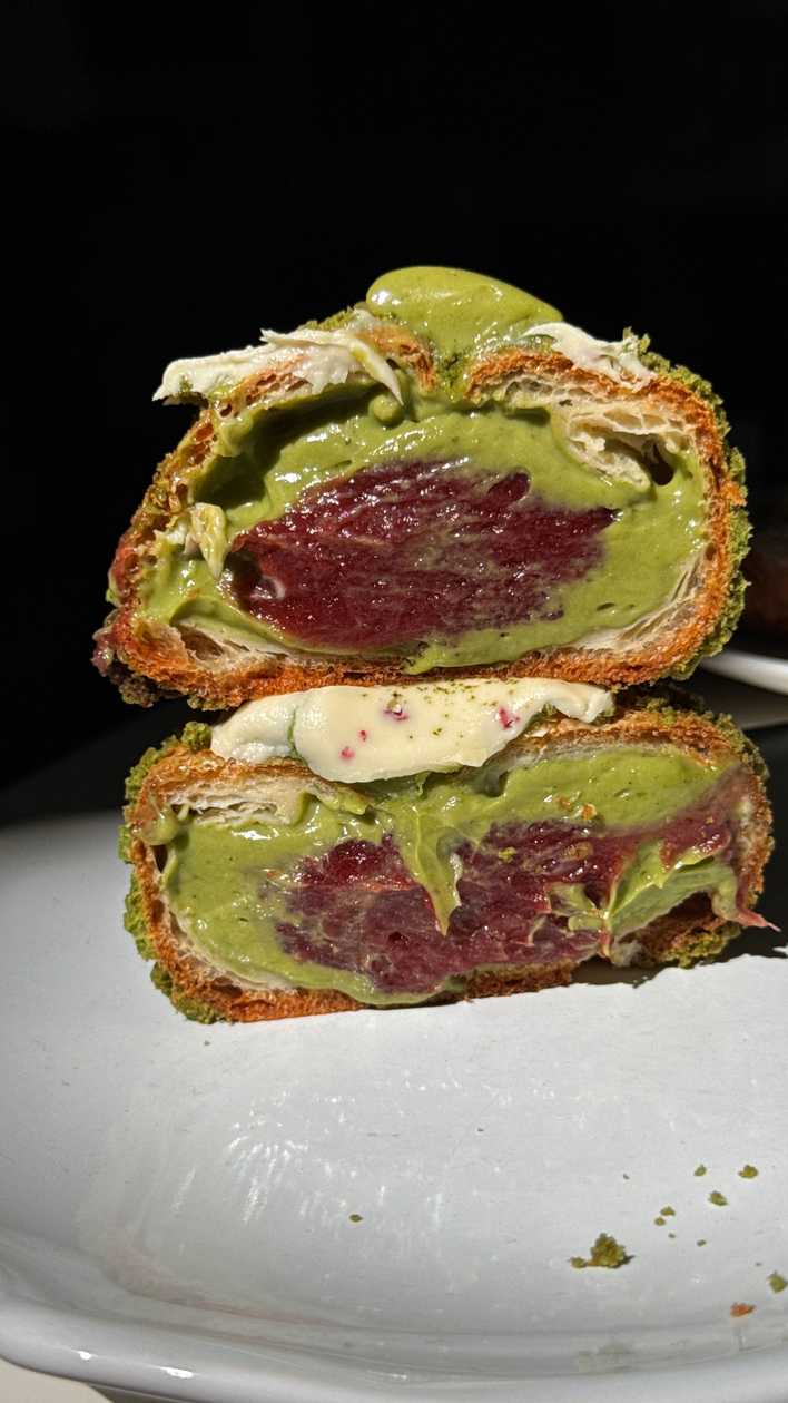Matcha Strawberry Choux