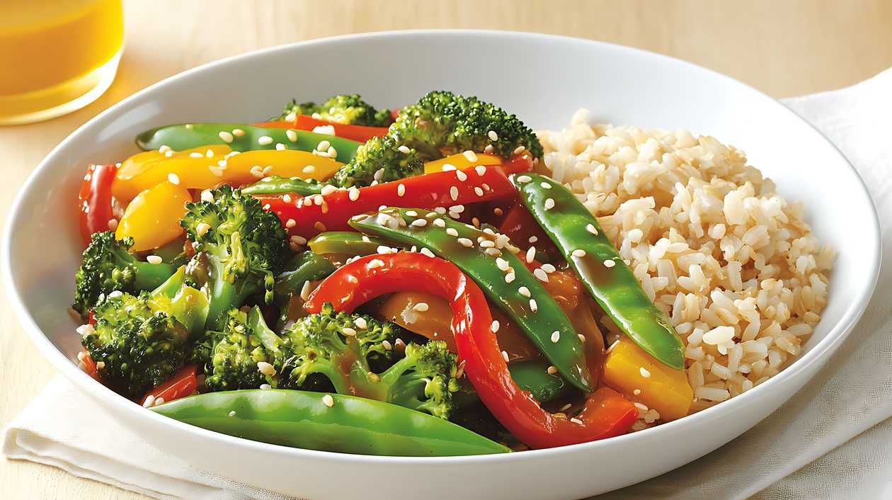 Restovaná brokolice s česnekem a rýží