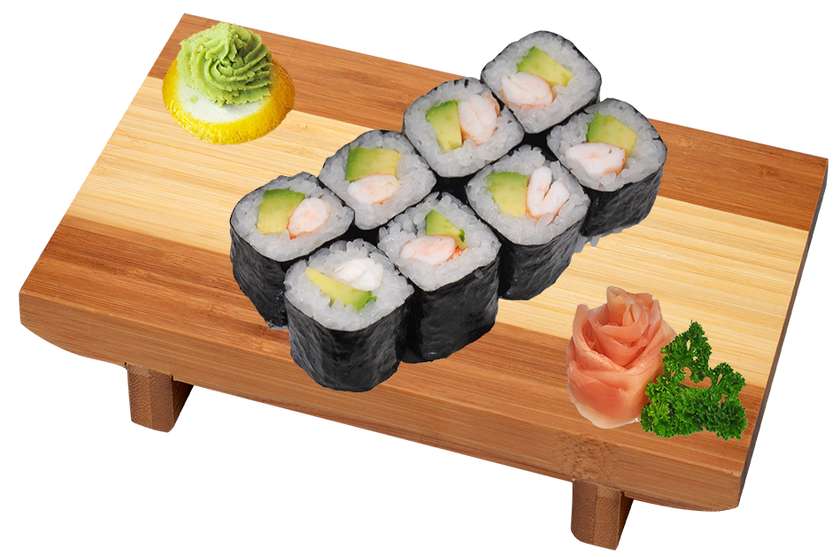 Maki krevety avokádo