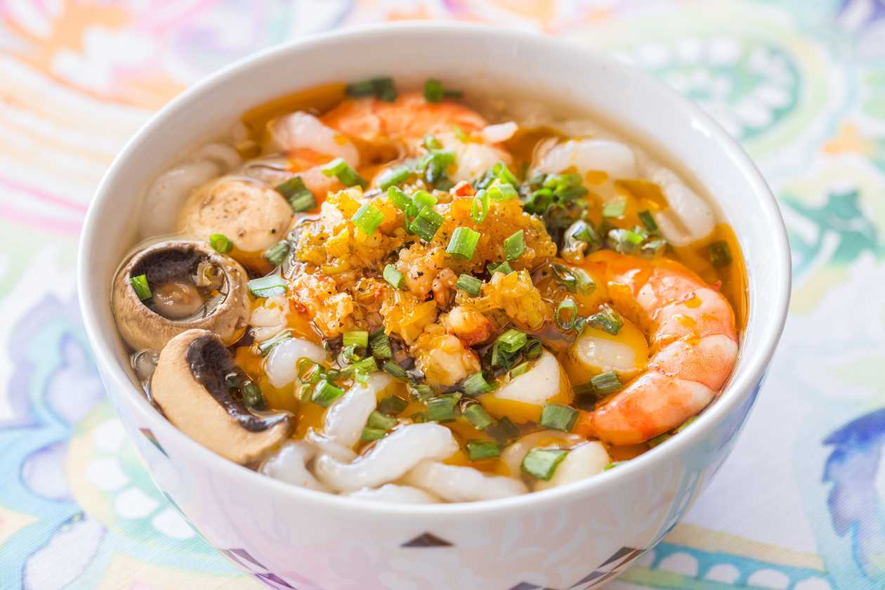 Udon polévka s krevetami