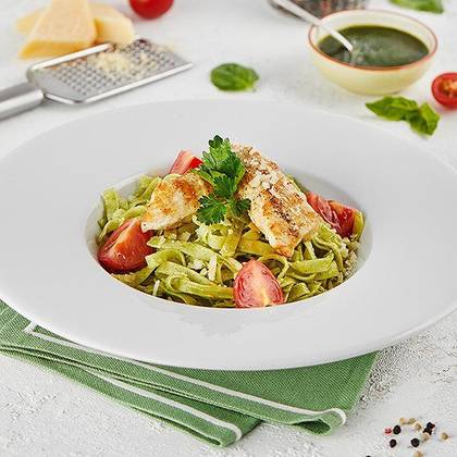 Chicken and pesto tagliatelle