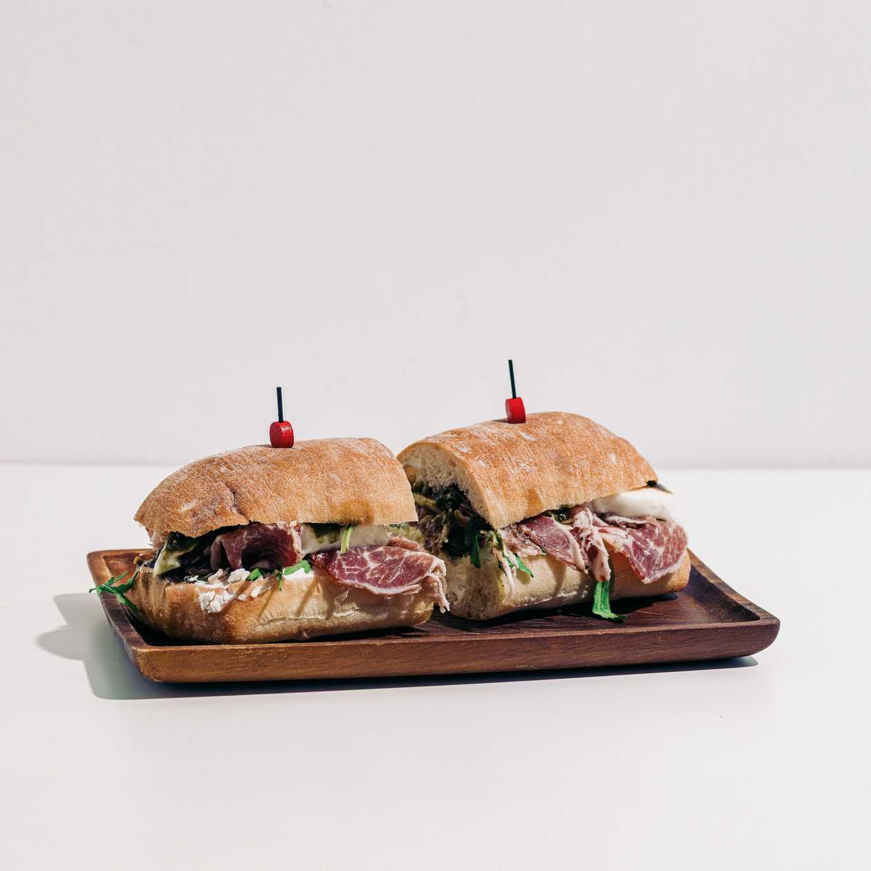 Ciabatta with Capocollo & Mozzarella