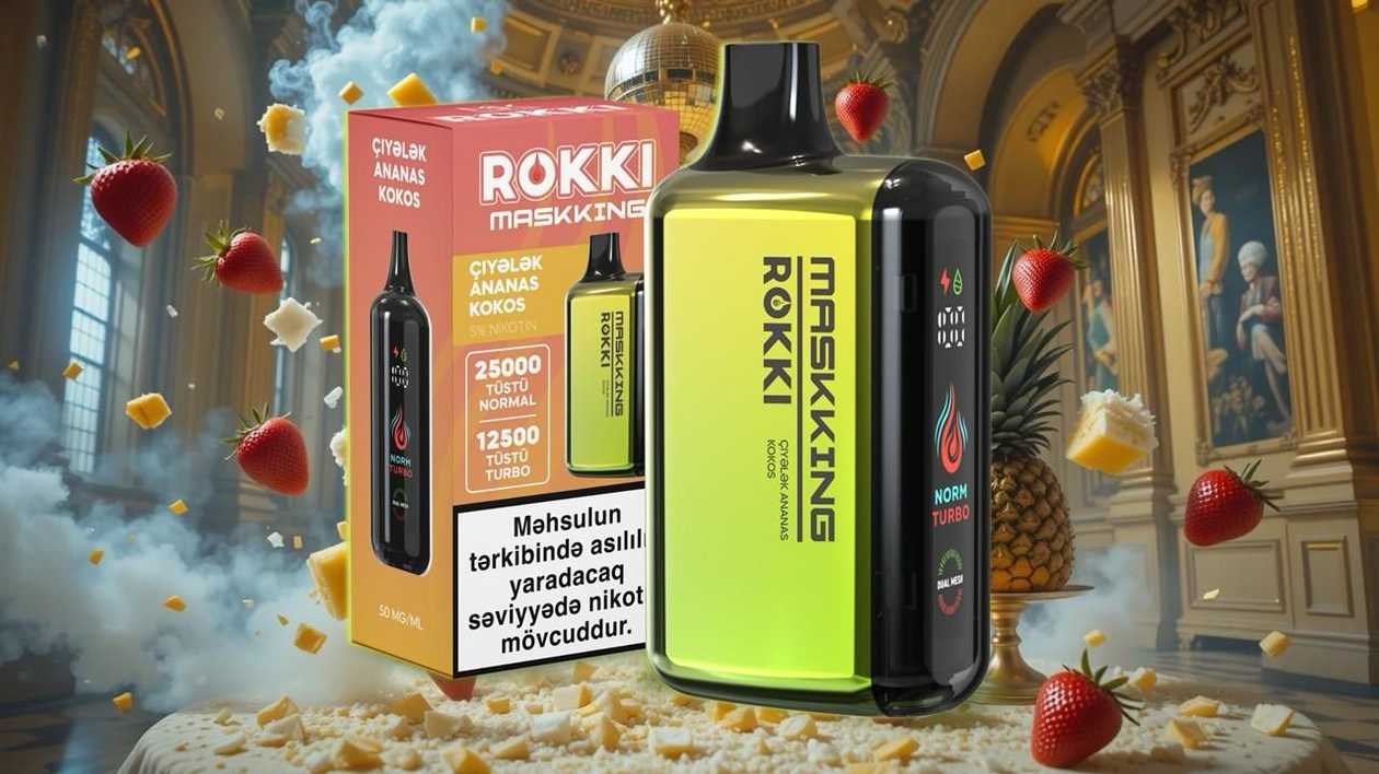 Maskking Rokki Strawberry Pineapple Coconut 25000 Puffs 5% Nicotine