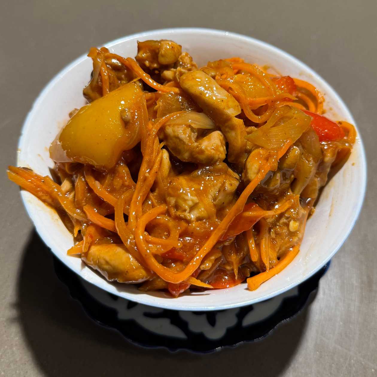 Korean style chicken with vegetables