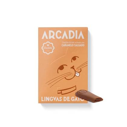 Línguas de Gato Recheadas com Caramelo Salgado