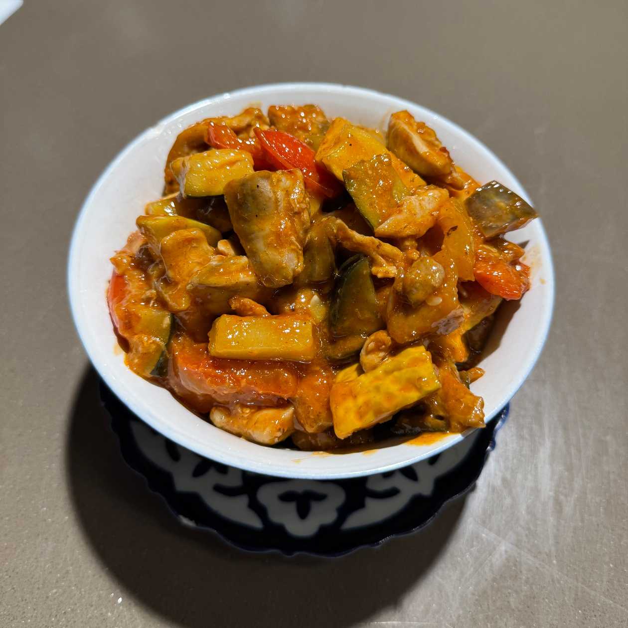 Sweet and sour chicken with vegetables