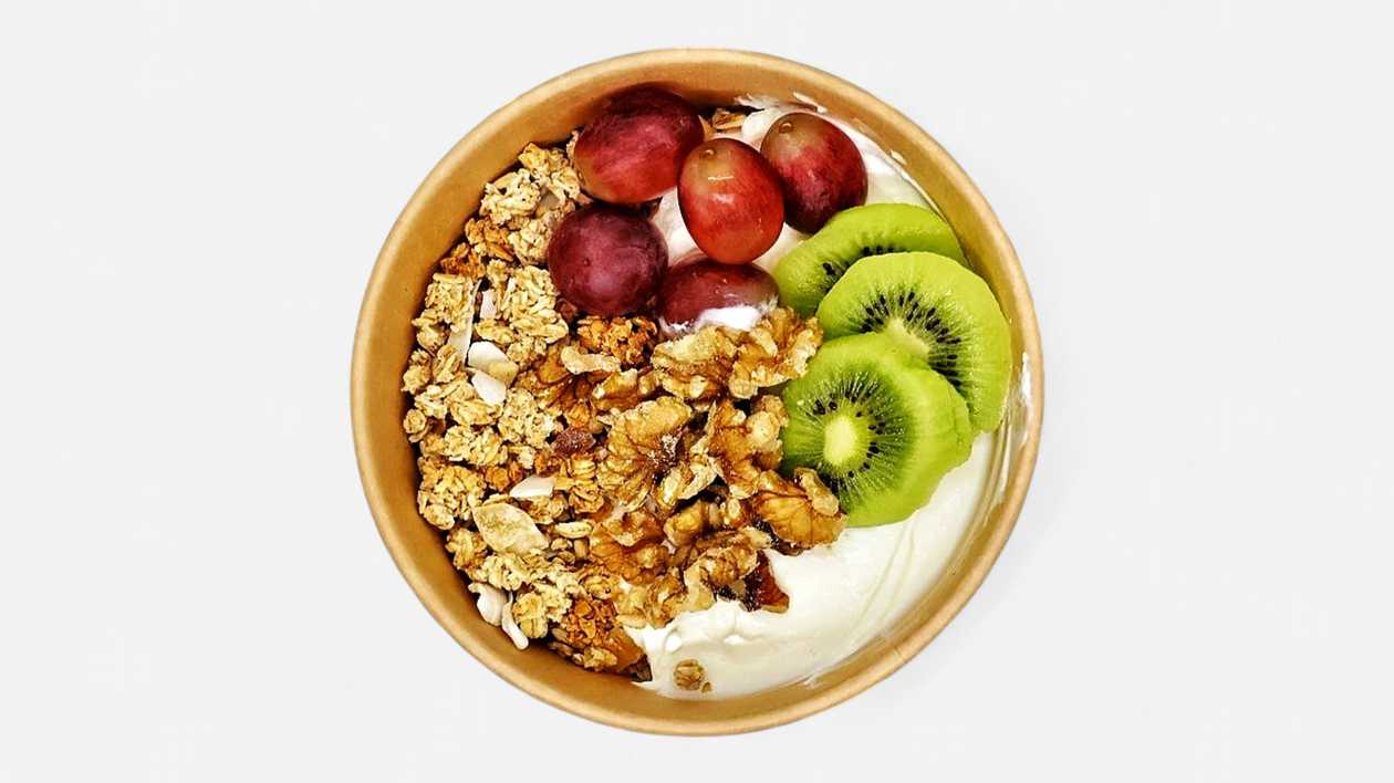Granola Bowl - Yoghurt, Granola, Kiwi, Grapes & Walnuts