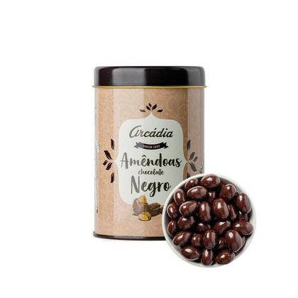 Lata de Amêndoas de Chocolate Negro