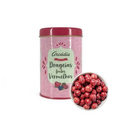 Lata de Drageias de Frutos Vermelhos
