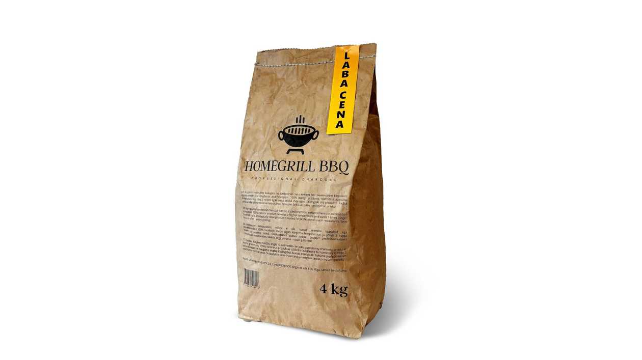 4 kg of charcoal for the grill.