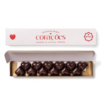 Corações de Chocolate Negro