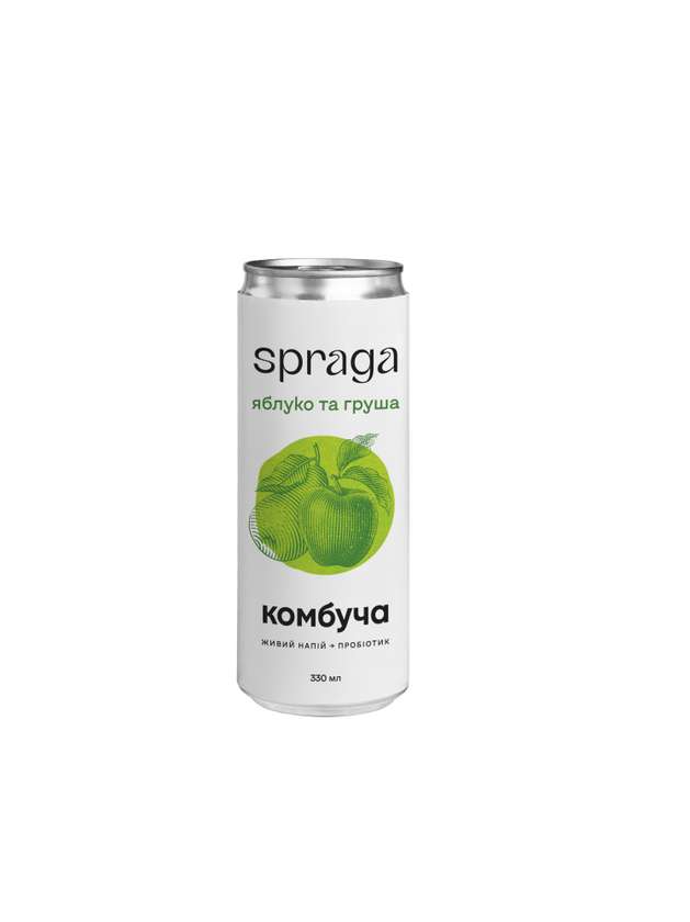 Комбуча Spraga яблуко та груша ж/б (0.33)