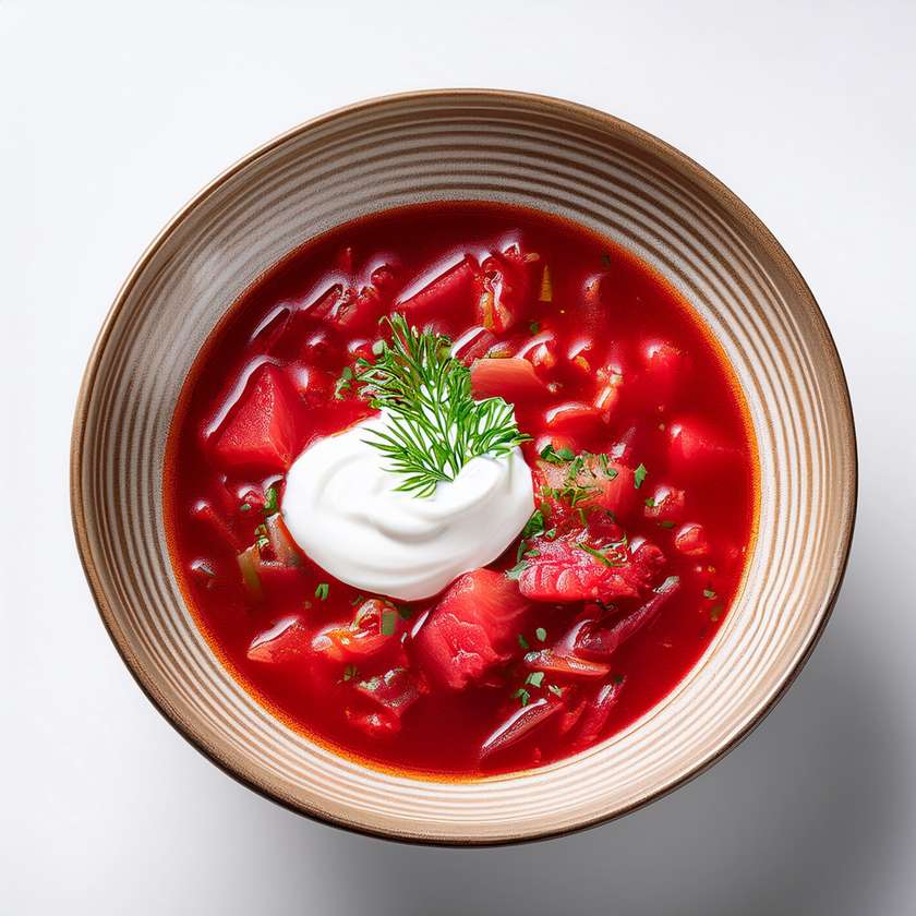 Borscht with Sour Cream