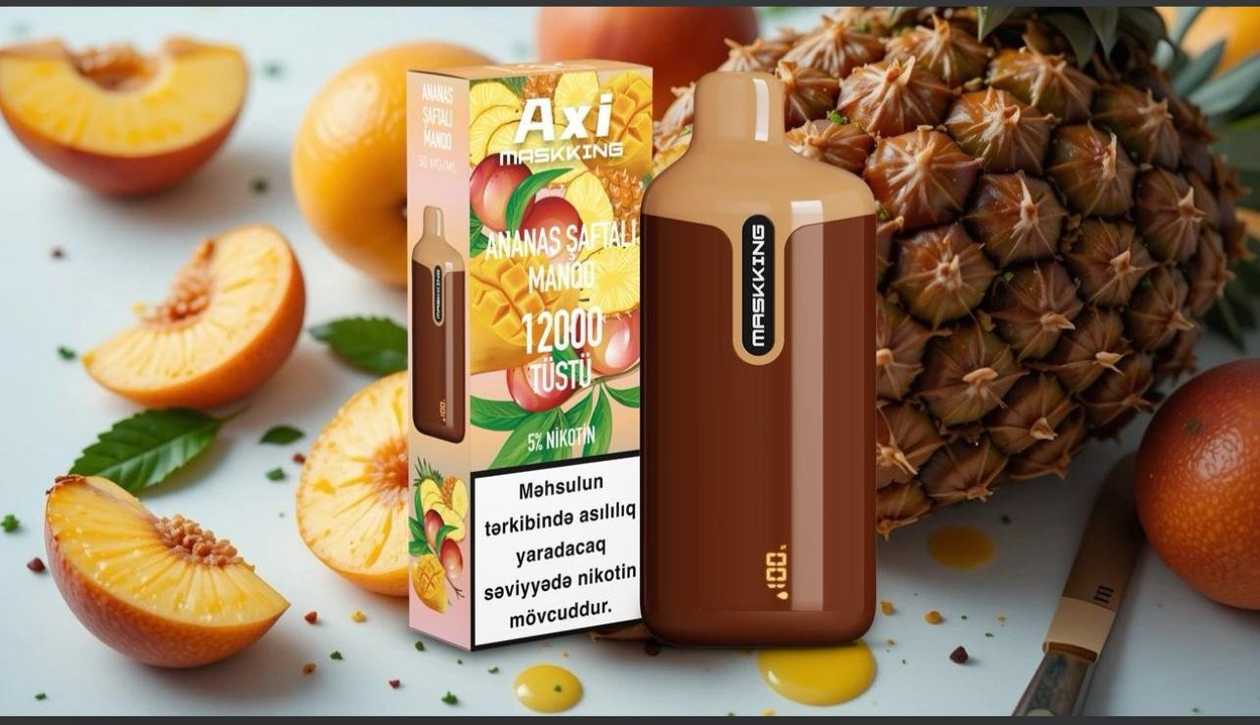 MASKKING AXİ Vape Pineapple Peach Mango 12000 Puffs