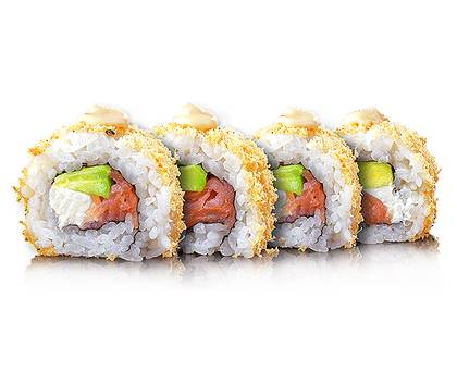PHILADELPHIA SALMON, AVOCADO AND CRISPY TEMPURA 4 PCS