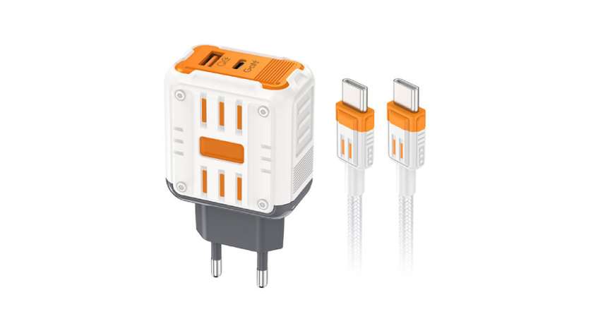 Kaidi 45W Adapter & Type-C to Type-C Cable Carregador Turbo (KD-692CC)