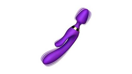 Magic Wand Purple – purple rotating massage wand and rabbit vibrator in one