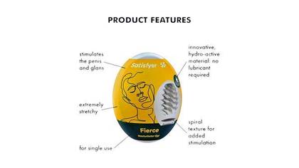 Satisfyer Fierce Masturbator Egg – disposable egg with spiral structure