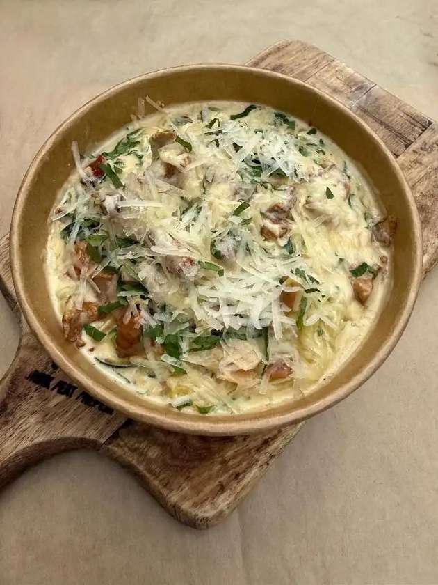 *KETO* Carbonara z Cukinii z kurkami