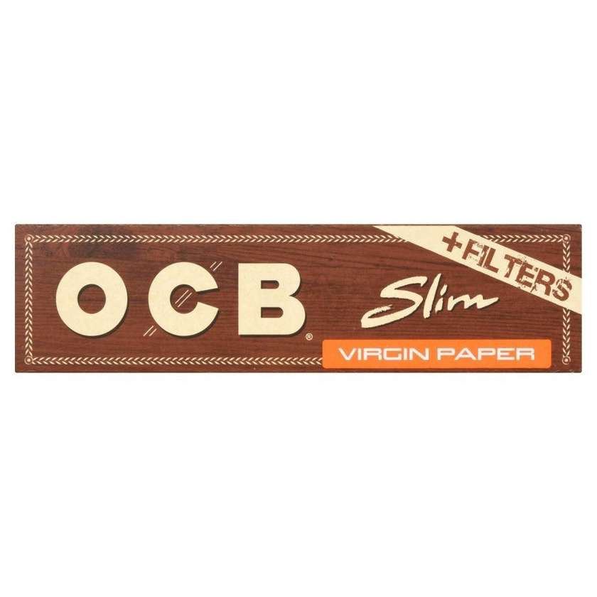 OCB - Rolling Paper Brown Unbleached Virgin - Slim + Filters