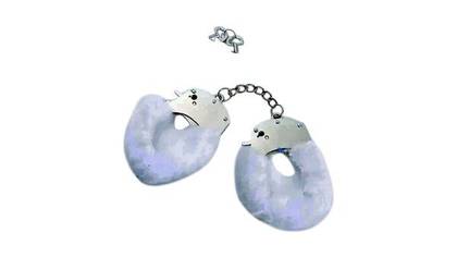 Mokko Pure Joy Handcuffs – plush handcuffs with keys white