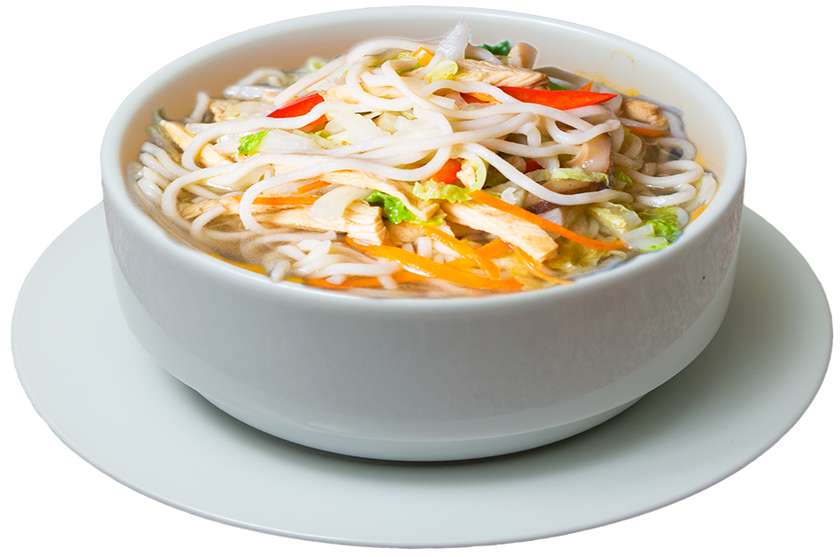 Noodle soup with seafood