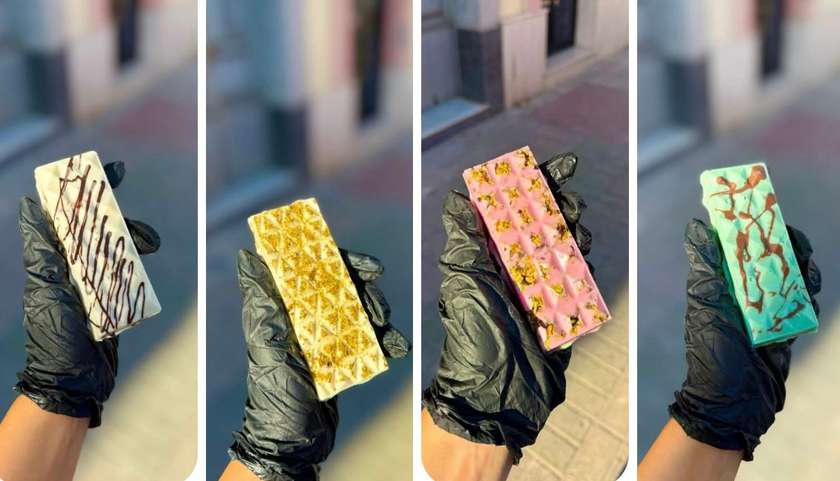 80g Dubai choclate ๐ซ ( small size ) Randomly colour ๐๐ฉท