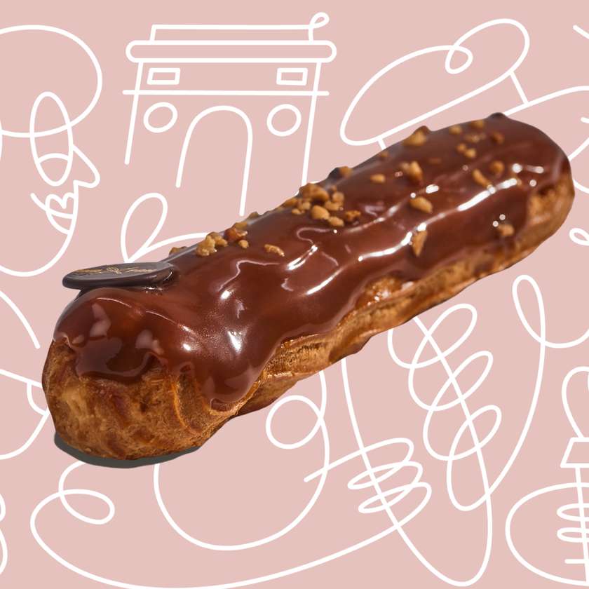 Butter caramel éclair