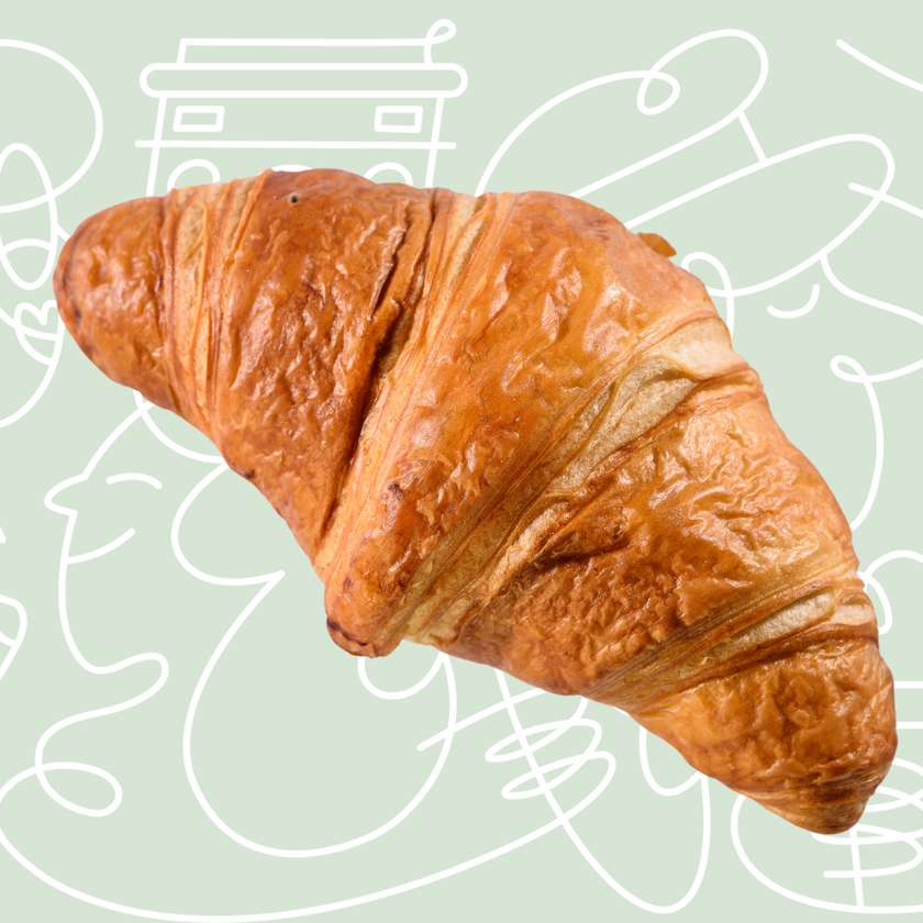Croissant with butter