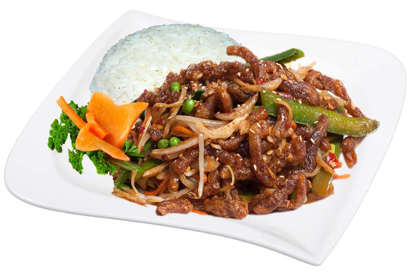 Gan-Bian beef with rice