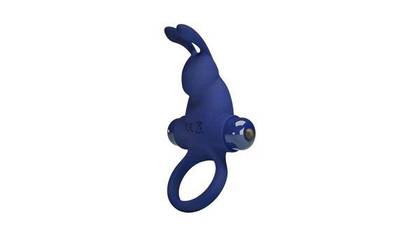 Pretty Love Jiro Penis Ring - vibrating ring with clitoral stimulator blue