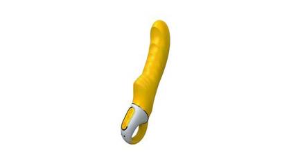 Satisfyer – Yummy Sunshine, curved vibrator with silicone bend
