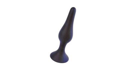 Silicone Boss Plug - Anal Plug black 10 cm